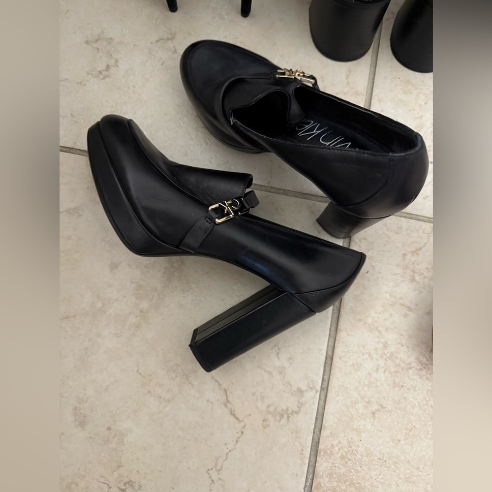 Calvin Klein Black Platform Heels